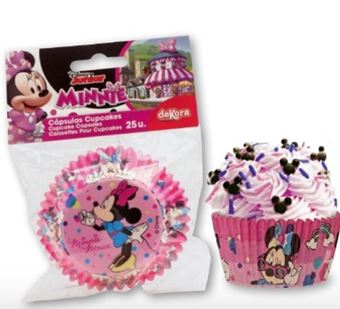 Picture of MINNIE CUPCAKE CASES X 25 PCS Ø 5CM H 3CM